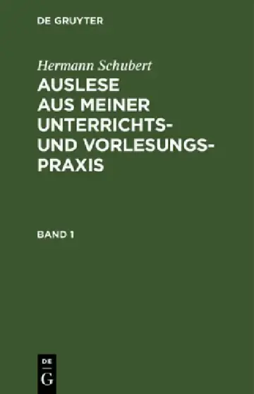 Cover of Hermann Schubert
