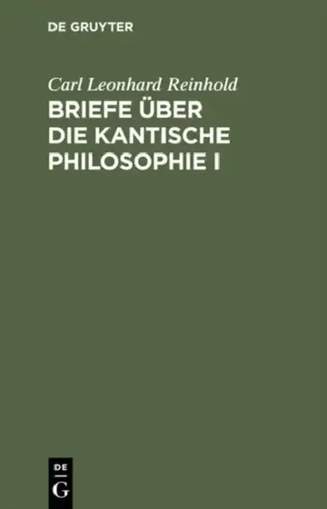 Cover of Briefe über die Kantische Philosophie I