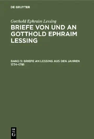 Cover of Briefe an Lessing Aus Den Jahren 1774-1781