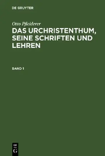 Cover of Das Urchristenthum, seine Schriften und Lehren