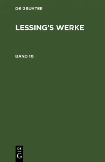 Cover of Lessing's Werke