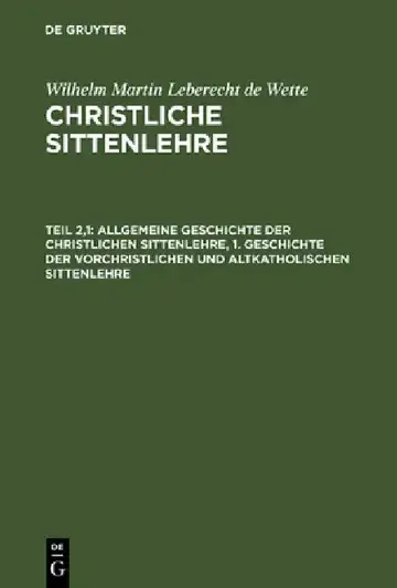 Cover of Allgemeine Geschichte Der Christlichen Sittenlehre, 1. Geschichte Der Vorchristlichen Und Altkatholischen Sittenlehre