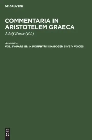 Cover of In Porphyrii Isagogen Sive V Voces