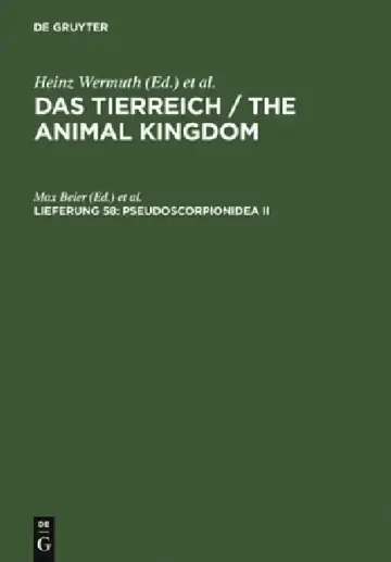 Cover of Pseudoscorpionidea II