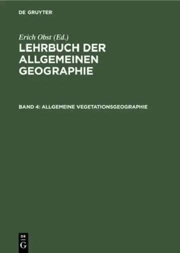 Cover of Allgemeine Vegetationsgeographie
