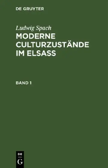 Cover of Moderne Culturzustände im Elsass