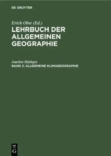 Cover of Allgemeine Klimageographie