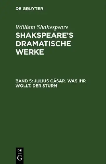 Cover of Julius Cäsar. Was ihr wollt. Der Sturm