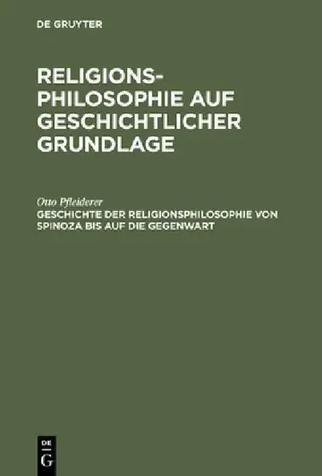 Cover of Geschichte Der Religionsphilosophie Von Spinoza Bis Auf Die Gegenwart