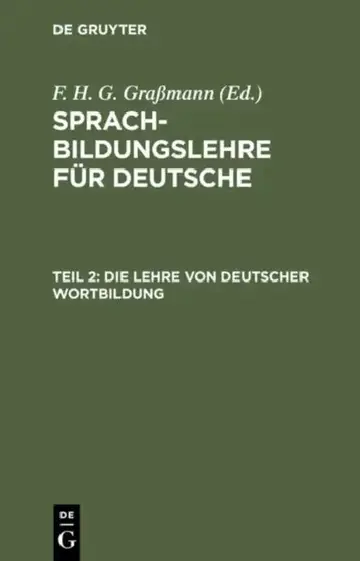 Cover of Die Lehre von deutscher Wortbildung