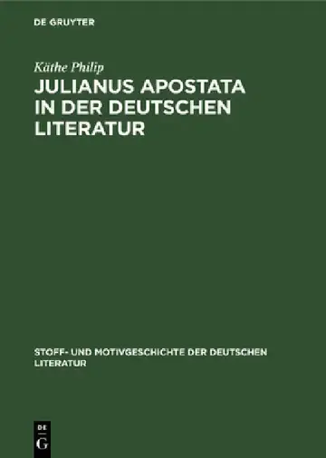 Cover of Julianus Apostata in Der Deutschen Literatur