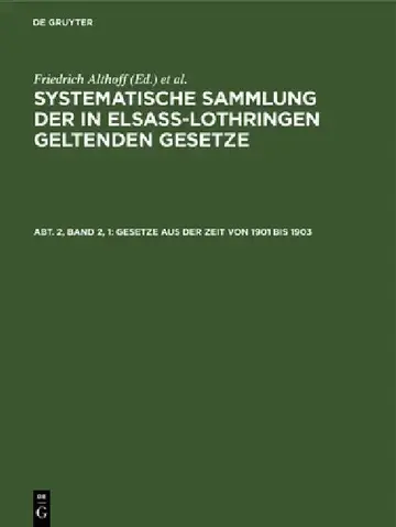 Cover of Gesetze Aus Der Zeit Von 1901 Bis 1903