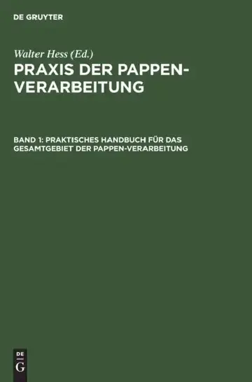 Cover of Praktisches Handbuch Für Das Gesamtgebiet Der Pappen-Verarbeitung