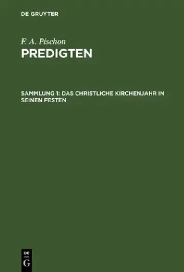 Cover of Das christliche Kirchenjahr in seinen Festen