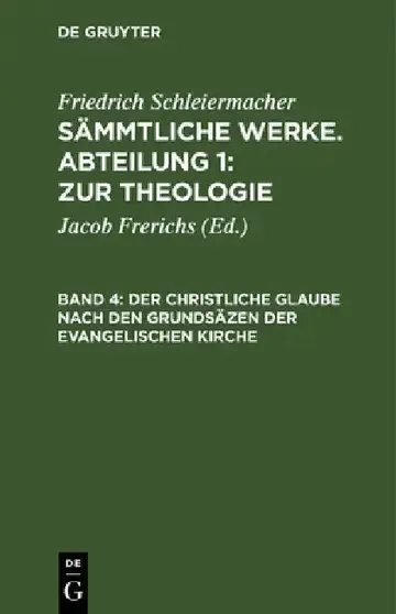 Cover of Der Christliche Glaube Nach Den Grundsäzen Der Evangelischen Kirche
