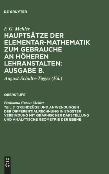 Cover of Grundzüge Und Anwendungen Der Differentialrechnung in Engster Verbindung Mit Graphischer Darstellung Und Analytische Geometrie Der Ebene