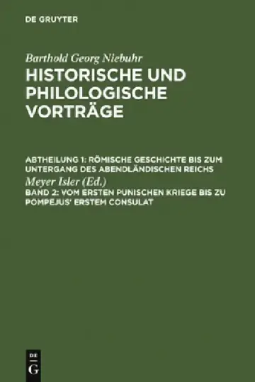Cover of Vom Ersten Punischen Kriege Bis Zu Pompejus' Erstem Consulat