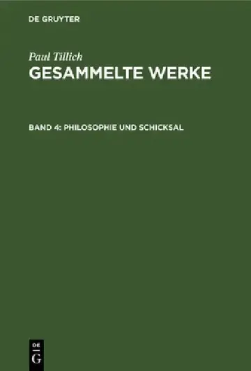 Cover of Philosophie Und Schicksal