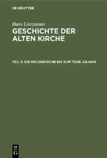 Cover of Die Reichskirche Bis Zum Tode Julians