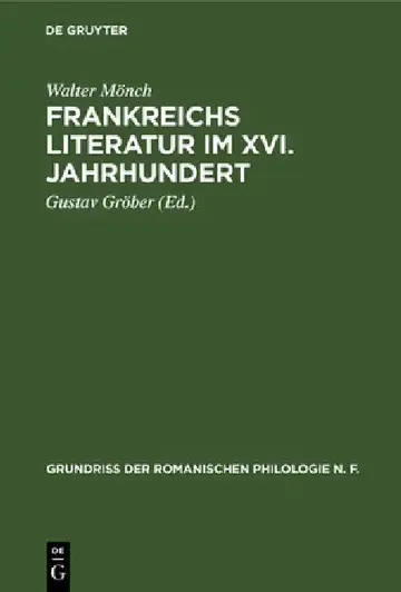 Cover of Frankreichs Literatur Im XVI. Jahrhundert