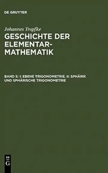Cover of I: Ebene Trigonometrie. II