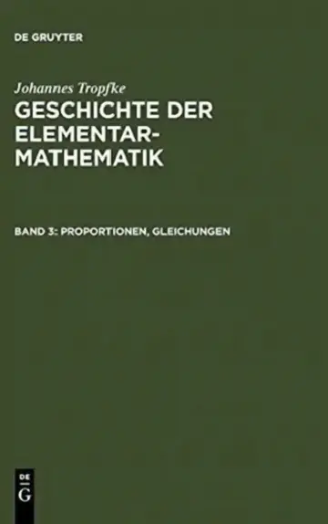 Cover of Proportionen, Gleichungen