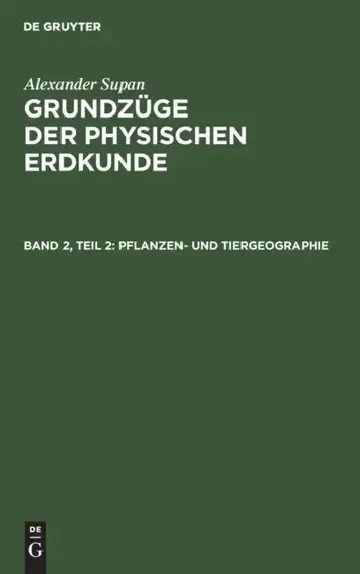 Cover of Pflanzen- Und Tiergeographie