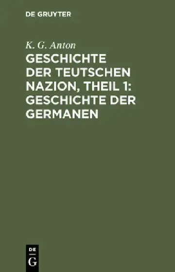 Cover of Geschichte der Teutschen Nazion, Theil 1