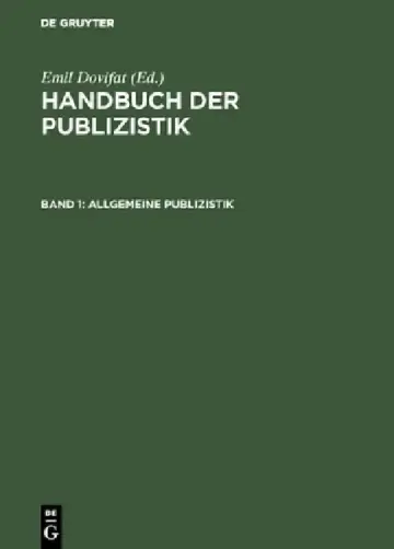 Cover of Allgemeine Publizistik