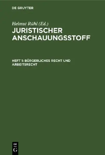 Cover of Bürgerliches Recht Und Arbeitsrecht