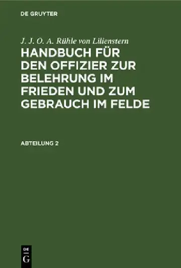 Cover of J. J. O. A. Rühle Von Lilienstern