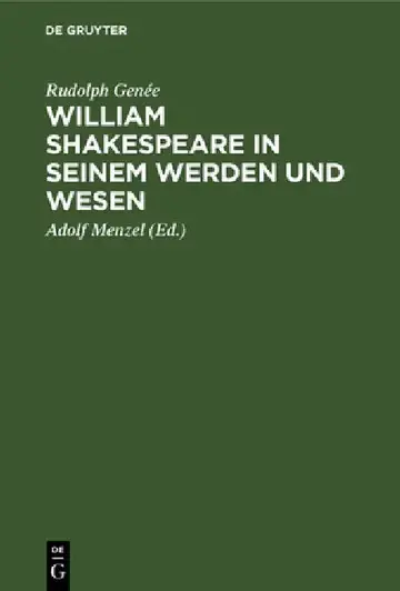 Cover of William Shakespeare in Seinem Werden Und Wesen