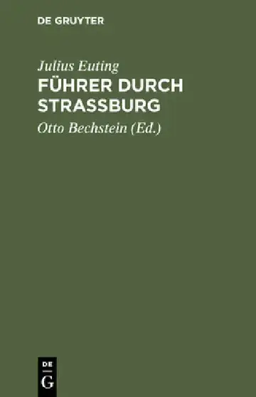 Cover of Fuhrer Durch Strassburg