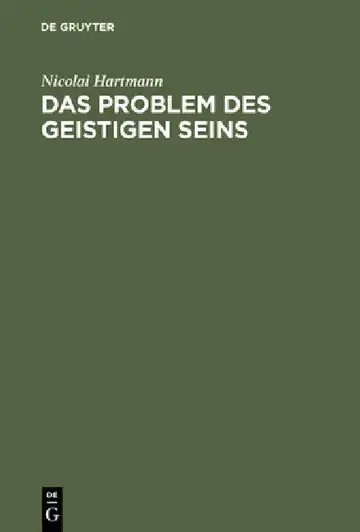 Cover of Das Problem des geistigen Seins