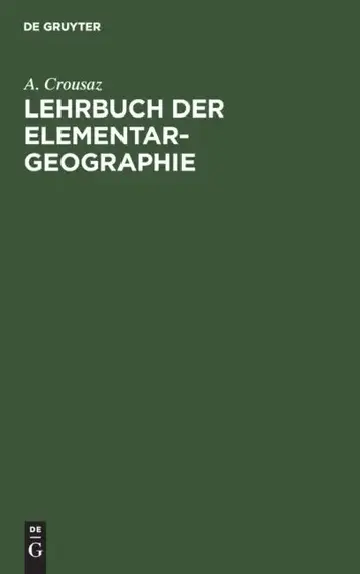 Cover of Lehrbuch Der Elementar-Geographie