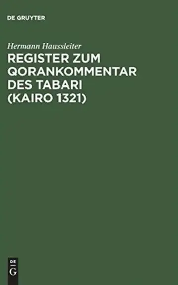 Cover of Register Zum Qorankommentar Des Tabari (Kairo 1321)