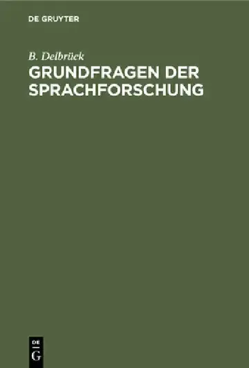 Cover of Grundfragen der Sprachforschung