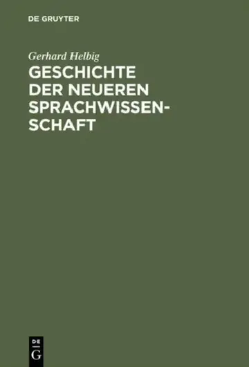 Cover of Geschichte der neueren Sprachwissenschaft
