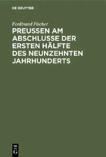 Cover of Preußen am Abschlusse der ersten Hälfte des neunzehnten Jahrhunderts