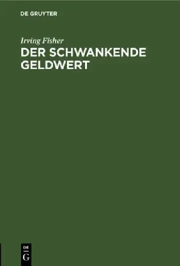Cover of Der Schwankende Geldwert