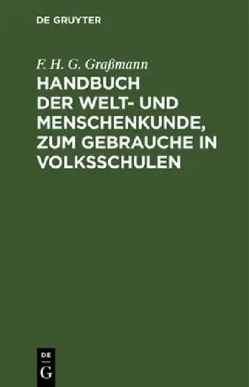 Cover of Handbuch Der Welt- Und Menschenkunde, Zum Gebrauche in Volksschulen