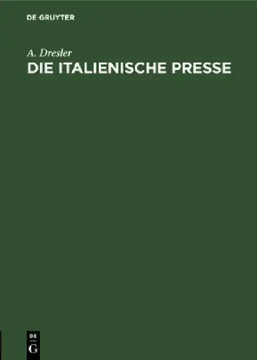 Cover of Die Italienische Presse