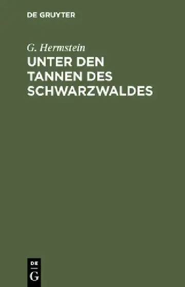 Cover of Unter den Tannen des Schwarzwaldes