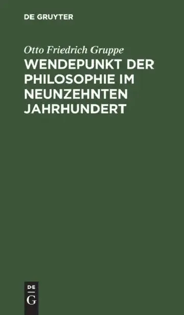 Cover of Wendepunkt Der Philosophie Im Neunzehnten Jahrhundert