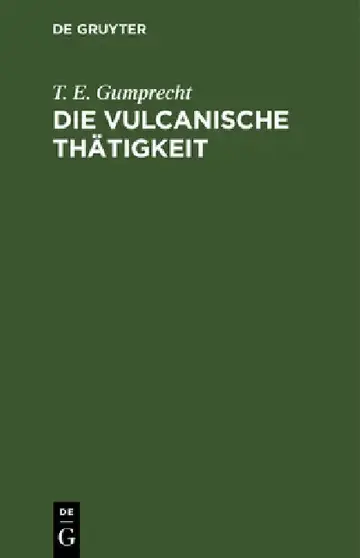 Cover of Die Vulcanische Thätigkeit