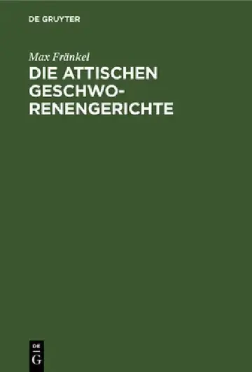 Cover of Die attischen Geschworenengerichte