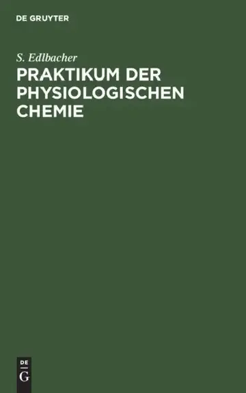 Cover of Praktikum der physiologischen Chemie