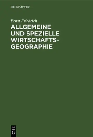 Cover of Allgemeine und spezielle Wirtschaftsgeographie