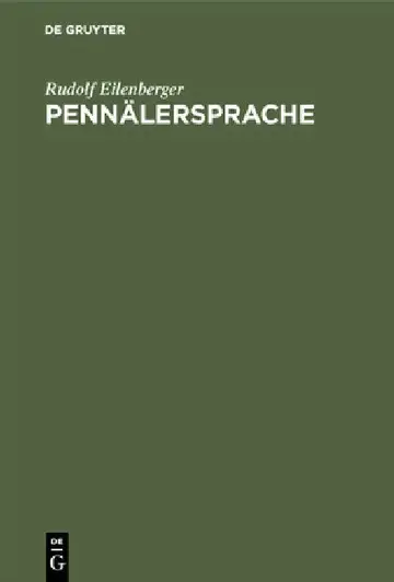 Cover of Pennälersprache