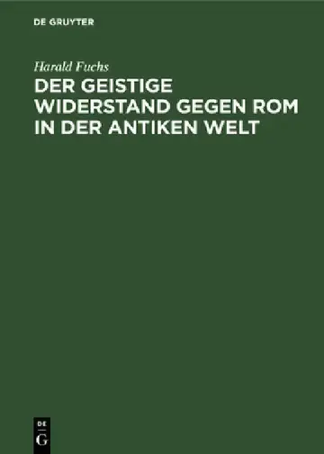 Cover of Der Geistige Widerstand Gegen ROM in Der Antiken Welt